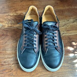 Magnanni Leather Sneakers - Black and Brown